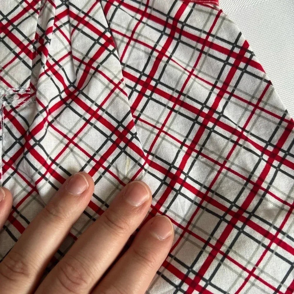 Plaid Truck Romper | Fire Truck Dump Truck | Handmade | Baby - Picture 6 of 6